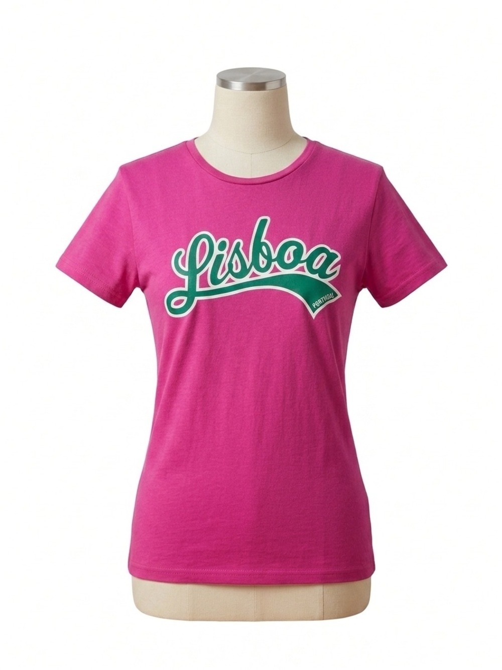 Lisboa Graphic Tee in Magenta with Green Print woman’s Sz large New